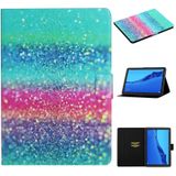 For Huawei MediaPad M5 Lite Colored Drawing Pattern Horizontal Flip Leather Case with Holder & Card Slots & Sleep / Wake-up Function(Colored Sand)