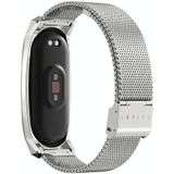 For Xiaomi Mi Band 6 / 5 / 4 / 3 Mijobs Milan Buckle GT Metal Stainless Steel Replacement Watchband(Silver)