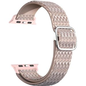 Verstelbare rhombic textuur elastische vervanging riem horlogeband voor Apple Watch Series 6 & SE & 5 & 4 44mm / 3 & 2 & 1 42mm