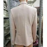 Solid Color Slim Long-Mouwen Vest Kort Suit Jacket voor Dames (Kleur: Zwart Maat: L)