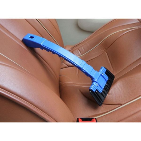 Multifunctional car windshield snow shovel removal brush(red