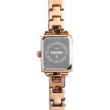 SKMEI 1407 Business Fashion Watch with Diamonds Delicate and Elegant Square Zinc Alloy Quartz Watch for Women Rose Gold