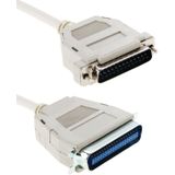 IEEE 1284 Female to RS232 25 Pin Male Parallel Extension Cable  18s  Length: 1.5m(White)