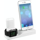 Mobile Phone Charging Stand for iPhone / Apple Whtch 5 / AirPods Pro(White)