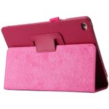 Litchi Texture Horizontal Flip PU Leather Protective Case with Holder for iPad Mini 2019 (Magenta)
