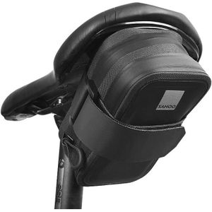 SAHOO 0.5L TPU Waterproof Portable Bicycle Tail Bag Saddle Bag(Black)