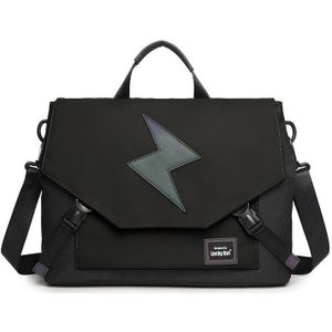 LUCKYBAT Laptoptas Airbag Anti-drop Crossbody Handtas  Maat: S 13.3-16 Inch (Black Lightning)