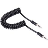 3.5mm Jack AUX Coiled Earphone Cable  Length: 15cm - 170cm(Black)