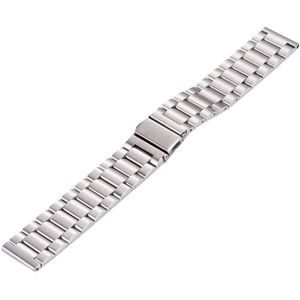 For Samsung Gear S2 Classic Smart Watch Butterfly Buckle 3 Beads Stainless Steel Watchband(Silver)