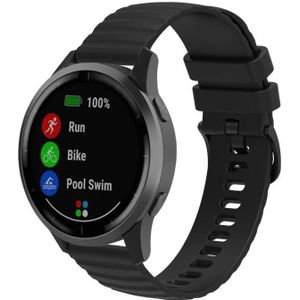 Voor Samsung Galaxy Gear Sport 20 mm golvende gestippelde siliconen horlogeband in effen kleur