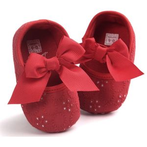 Zachte bodem antislip peuter schoenen prinses schoenen voor baby (rood)