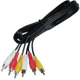 Normal Quality Audio Video Stereo RCA AV Cable  Length: 3m