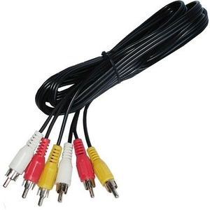 Normal Quality Audio Video Stereo RCA AV Cable  Length: 3m