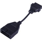 12 Pin to 16 Pin OBDII Diagnostic Cable for General Motors  Full Length: 19cm(Black)