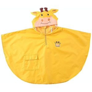 Children Raincoat Boys And Girls Split Cloak Three-Dimensional Cartoon Breathable Raincoat  Size: L(Yellow)