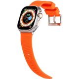 Voor Apple Watch Ultra 49 mm siliconen horlogeband met dubbele ring