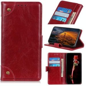For Nokia 7.3 Copper Buckle Nappa Texture Horizontal Flip Leather Case with Holder & Card Slots & Wallet(Wine Red)