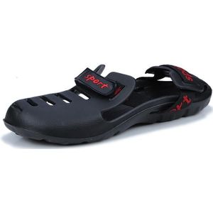 Mannen beach sandalen zomer sport casual schoenen slippers  maat: 45 (zwart)