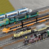 City Train Series Geassembleerd bouwstenen Simulatie elektrische trein puzzel speelgoed(98226)