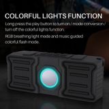 New Rixing NR-9013 Bluetooth 5.0 Portable Outdoor Wireless Bluetooth Speaker with Shoulder Strap(Black)