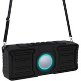 New Rixing NR-9013 Bluetooth 5.0 Portable Outdoor Wireless Bluetooth Speaker with Shoulder Strap(Black)