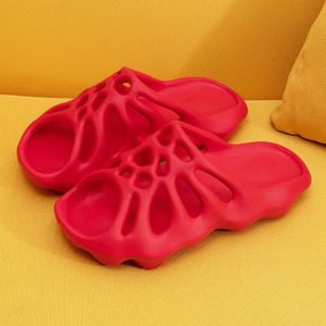 Women Hole Wave Home Indoor Slippers  Size: 40-41(Red)