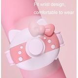 1158 cartoon vorm kinderen kijken ventilator USB opladen draagbare pols mini ventilator (roze paars)