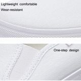 LuTai Heren & Dames Casual Simple Canvas Schoenen Student Low-Top Sneakers  Maat: 40 (Wit)