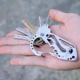 3 PCS Outdoor Multi-Function Key Clip Stainless Steel Carabiner(Without Corkscrew)
