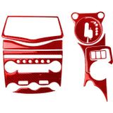 10 in 1 Car Carbon Fiber Central Control Gear Multimedia Decorative Sticker for Nissan 370Z / Z34 2009-  Right Drive (Red)