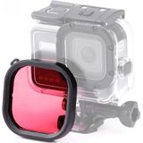 Square Housing Diving Color Lens Filter for GoPro HERO8 Black Original Waterproof Housing (Red)