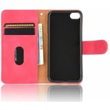 For iPod Touch 6 & 5 Solid Color Skin Feel Magnetic Buckle Horizontal Flip Calf Texture PU Leather Case with Holder & Card Slots & Wallet(Rose Gold)