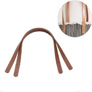 3 PCS 60cm Straight Rivet PU Crossbody Bag Strap Bag Accessories(Red-brown)