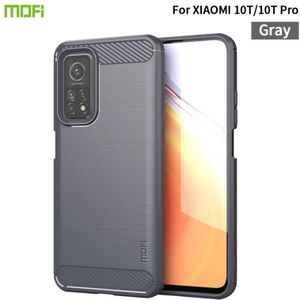 For Xiaomi Mi 10T / 10T Pro / Redmi  K30S MOFI Gentleness Series Brushed Texture Carbon Fiber Soft TPU Case(Grey)