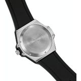 CAGARNY 6868 Geometrische Polygon Dial Quartz Dual Movement Watch Men TPU Strap Watch (Gray Belt Black Shell)