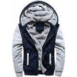 Winter Parka Men Plus Velvet Warm Windproof Coats Large Size Hooded Jackets(Gray)