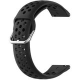 For Galaxy Watch 3 45mm Silicone Sports Solid Color Strap  Size: Free Size 22mm(Black)