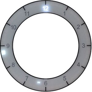 Creative Silent Circular LED Clock (Black White)