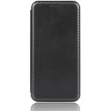 For OnePlus 6 Carbon Fiber Texture Magnetic Horizontal Flip TPU + PC + PU Leather Case with Card Slot(Black)
