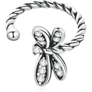 S925 Sterling Silver Exquisite Dragonfly Women Earrings