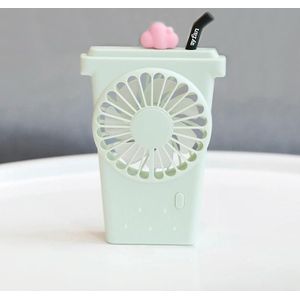 6791 Fruit Cup Type Portable Small Fan Three-Speed Wind USB Charging Fans(Green)