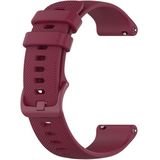 For Polar Ignite 20mm Small Plaid Texture Silicone Wrist Strap Watchband(Wine Red)