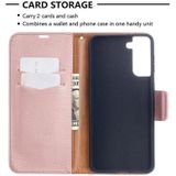 For Samsung Galaxy S30 Plus Litchi Texture Pure Color Horizontal Flip Leather Case with Holder & Card Slots & Wallet & Lanyard(Rose Gold)