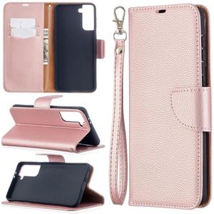 For Samsung Galaxy S30 Plus Litchi Texture Pure Color Horizontal Flip Leather Case with Holder & Card Slots & Wallet & Lanyard(Rose Gold)