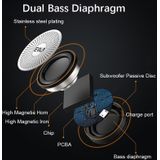 EWA A109M  Portable Bluetooth Speaker Wireless Heavy Bass Bomm Box Subwoofer Phone Call Surround Sound Bluetooth Shower Speaker(Gold)