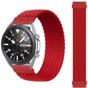 For Samsung Galaxy Watch 3 41mm Adjustable Nylon Braided Elasticity Replacement Strap Watchband  Size:155mm(Red)