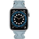 Echt lederen ademende horlogeband voor Apple Watch Series 8 & 7 41 mm / SE 2 & 6 & SE & 5 & 4 40 mm / 3 & 2 & 1 38 mm