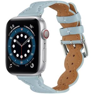 Echt lederen ademende horlogeband voor Apple Watch Series 8 & 7 41 mm / SE 2 & 6 & SE & 5 & 4 40 mm / 3 & 2 & 1 38 mm