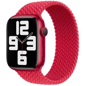 135mm Nylon Braided Watch Band For Apple Watch Series 7 45mm / 6&SE&5&4 44mm / 3&2&1 42mm (Red)