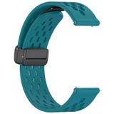 Voor Samsung Galaxy Gear Sport 20 mm vouwmagneetsluiting siliconen horlogeband